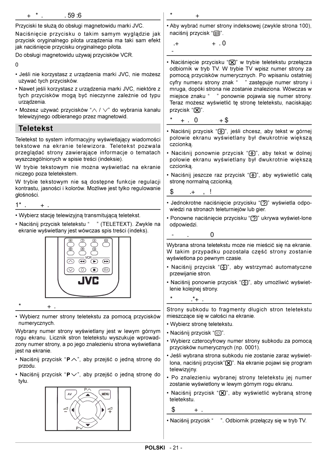 JVC AV14BJ8EES, AV14BM8EES manual Teletekst 