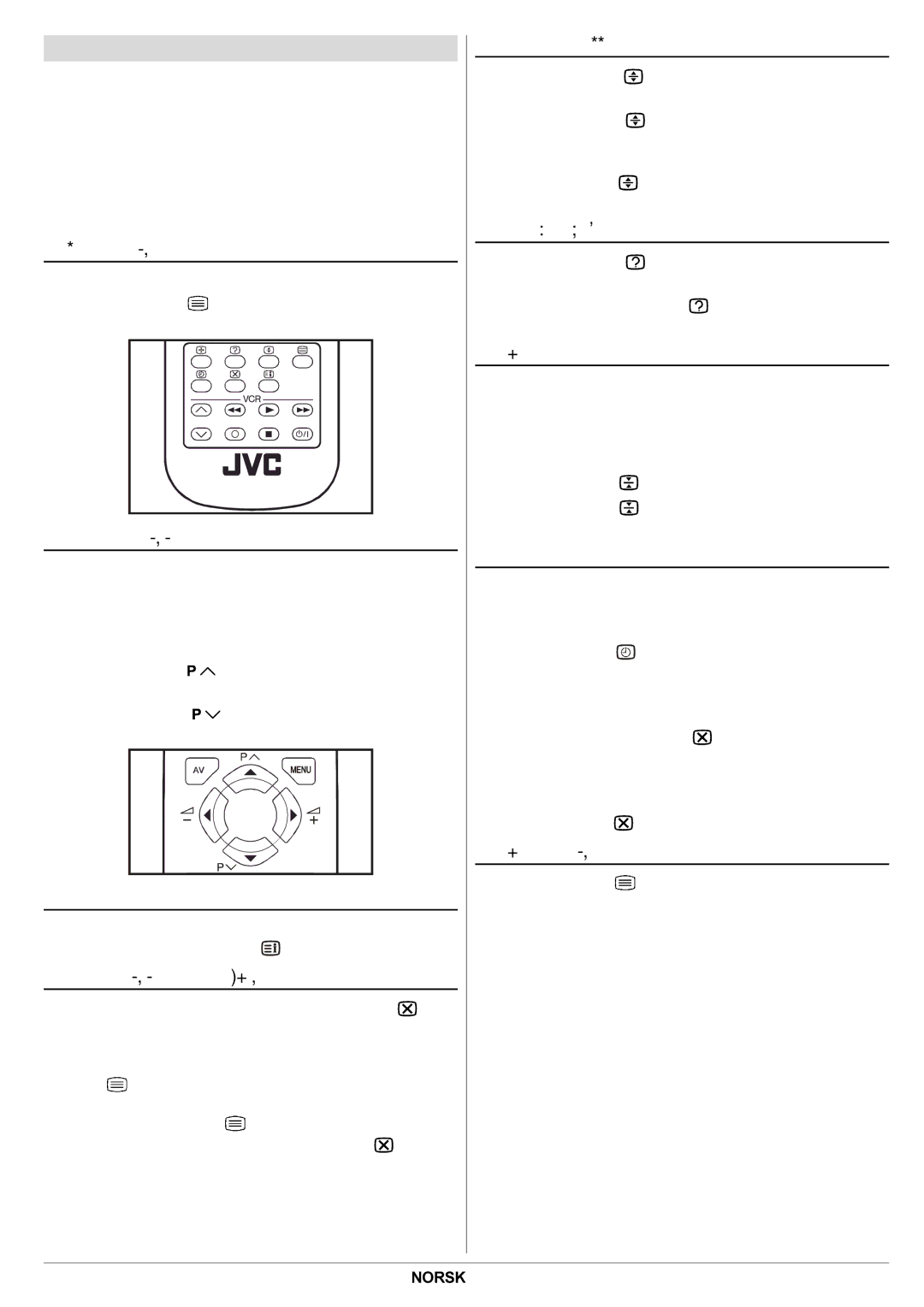 JVC AV21BJ8ENS manual Tekst-TV 