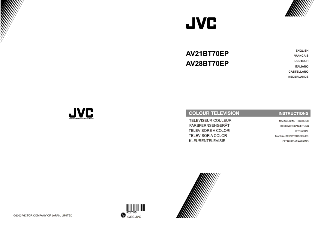 JVC AV21BT70EP, AV28BT70EP manual 