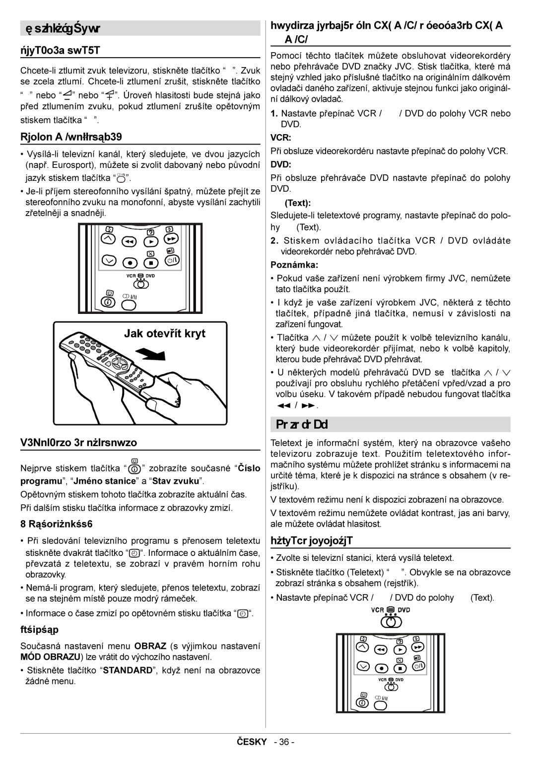 JVC AV29BF10EES manual Další funkce 