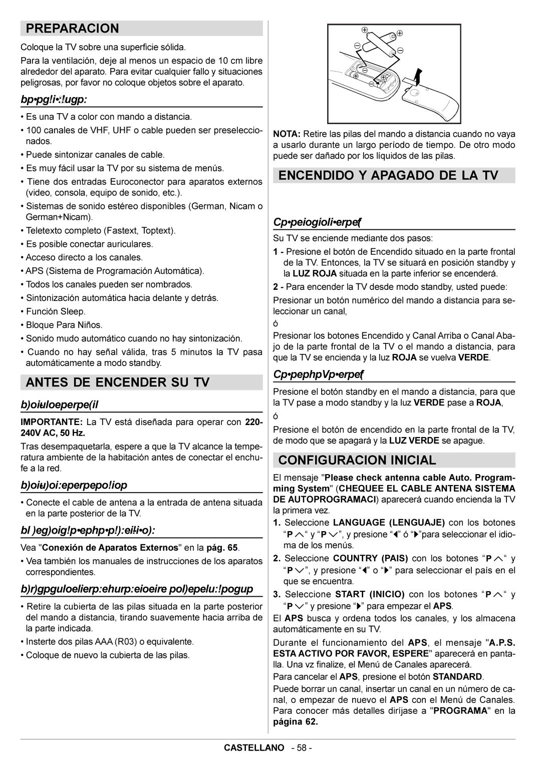 JVC AV29BF10ENS manual Preparacion, Antes DE Encender SU TV, Encendido Y Apagado DE LA TV, Configuracion Inicial 