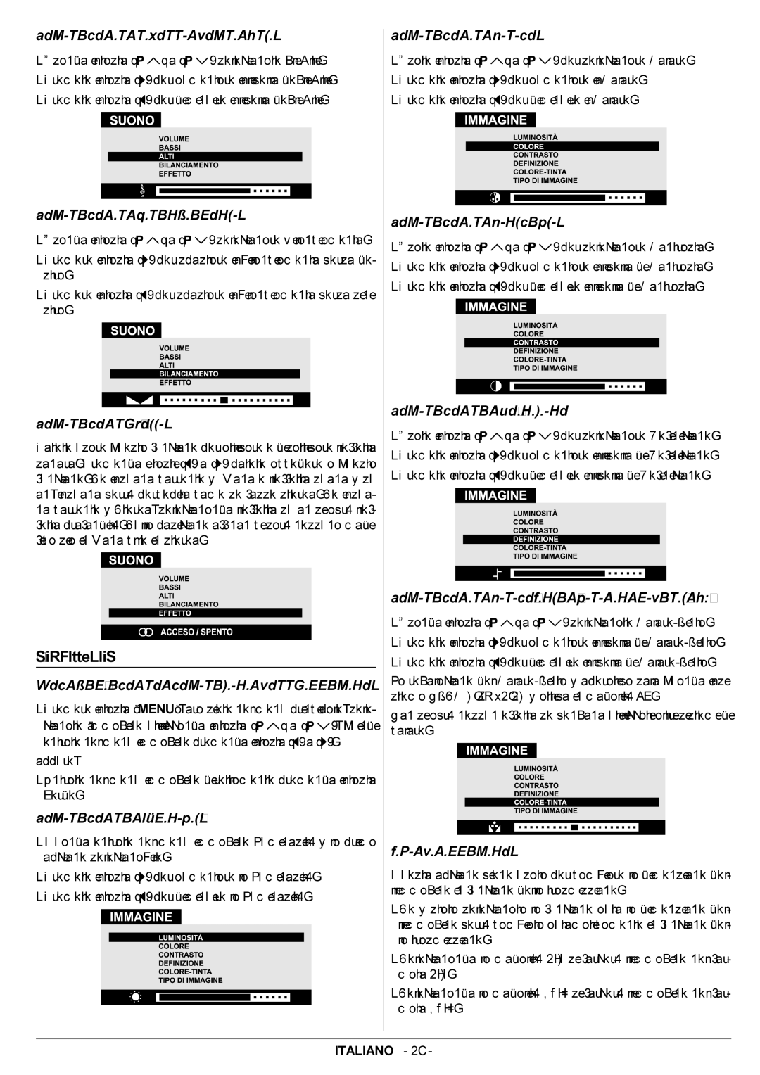 JVC AV29BF10EPS manual Menu immagine 