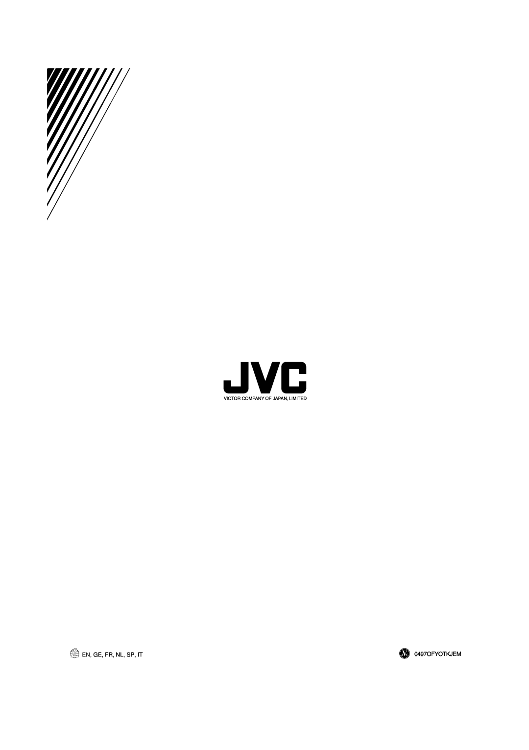 JVC AX-V5BK manual En, Ge, Fr, Nl, Sp, It, 0497OFYOTKJEM, Victor Company Of Japan, Limited 