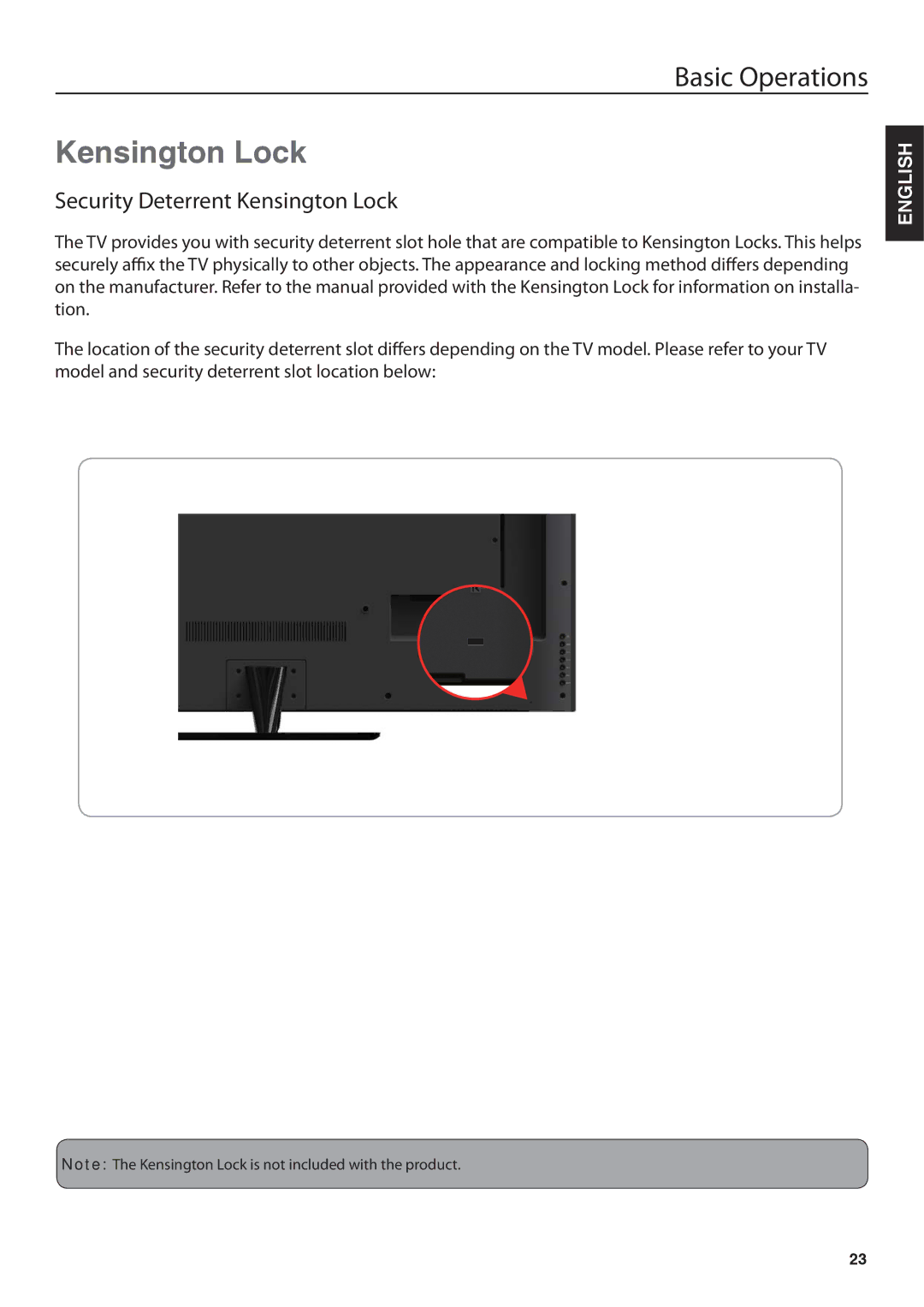 JVC BC50R user manual Security Deterrent Kensington Lock 