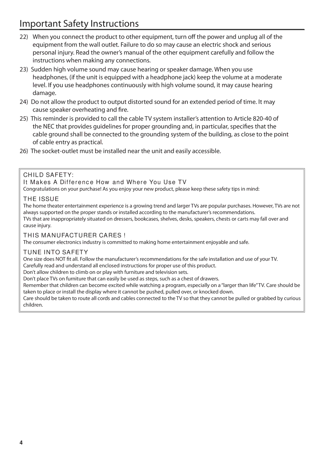 JVC BC50R user manual Important Safety Instructions 