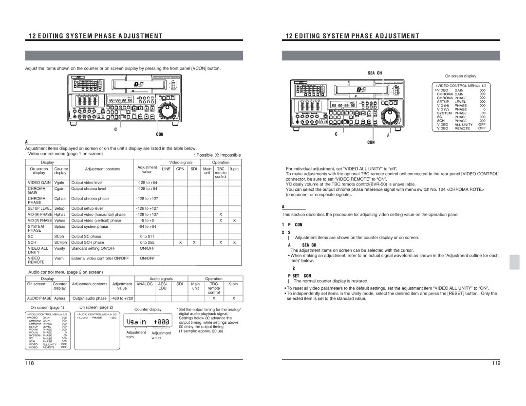 JVC BR-D95U Select the adjustment item by turning the jog dial, Adjustment items on screen can be selected with the cursor 