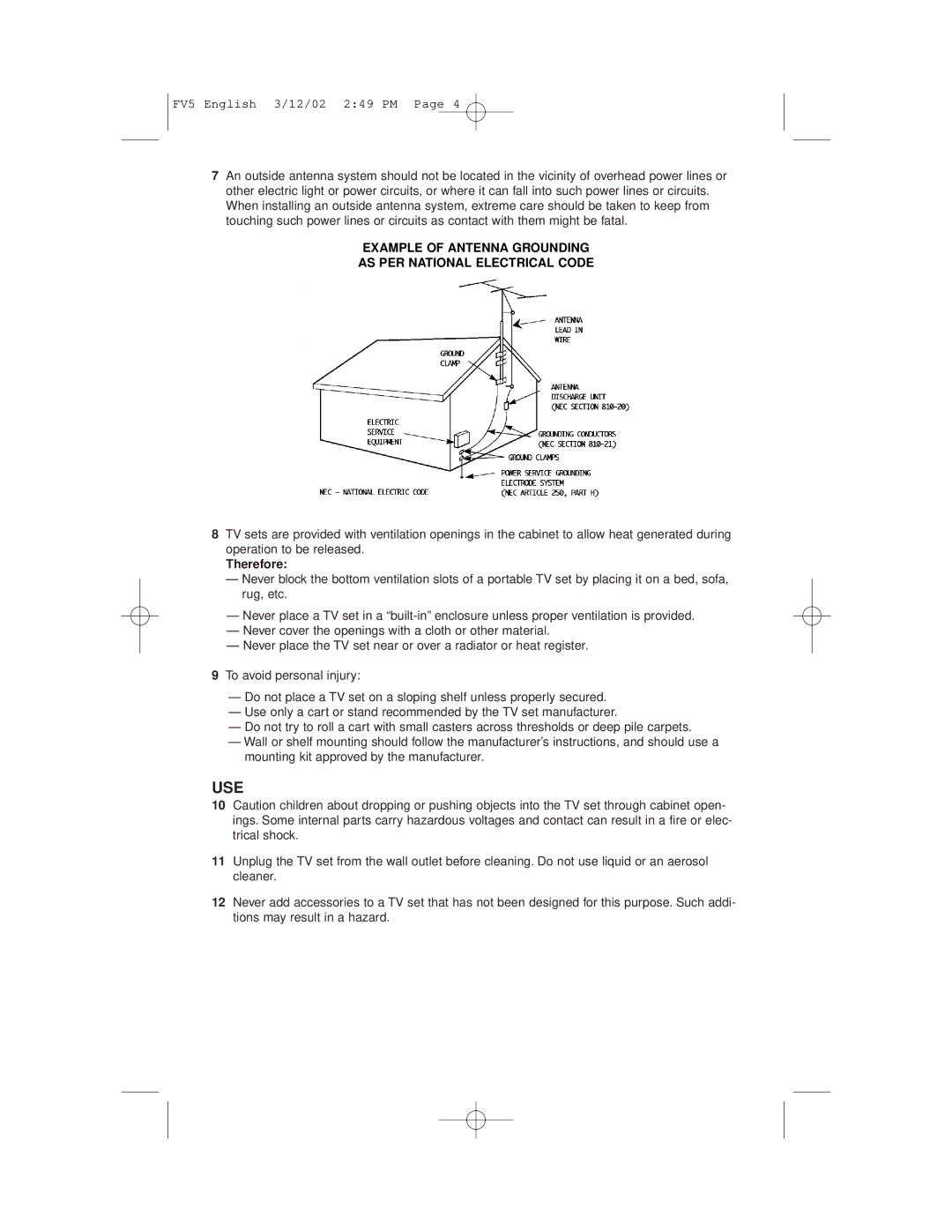 JVC C-13311, C-13310, C-20310, AV-20321 manual Use 