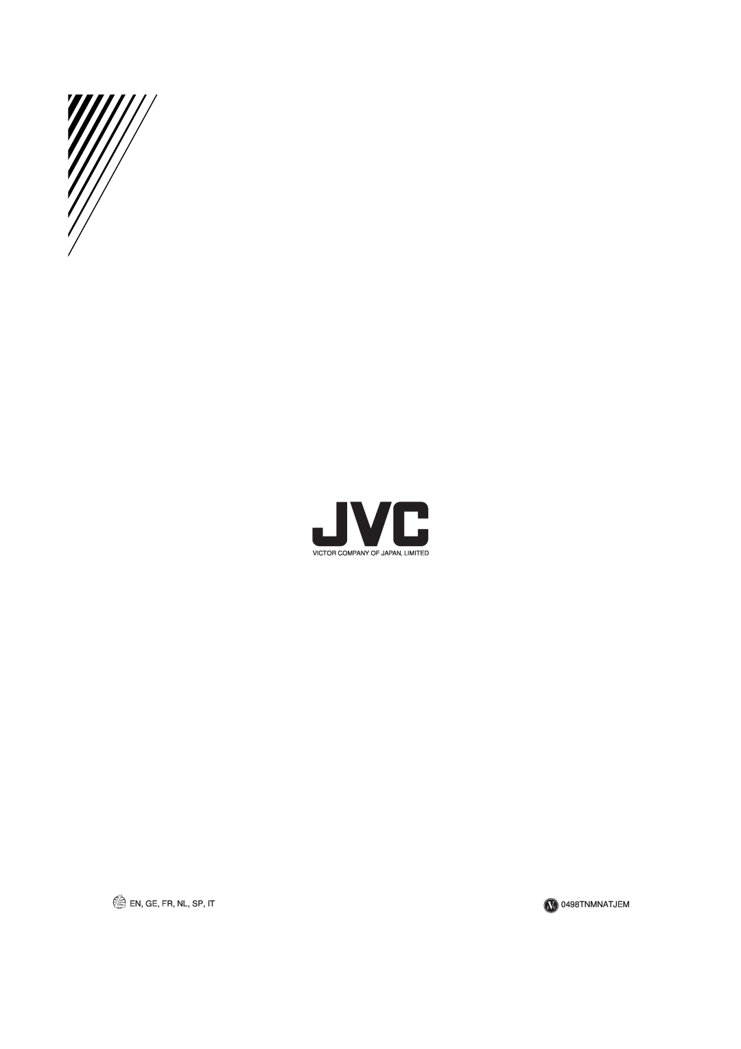 JVC CA-D752TR manual En, Ge, Fr, Nl, Sp, It, 0498TNMNATJEM, Victor Company Of Japan, Limited 