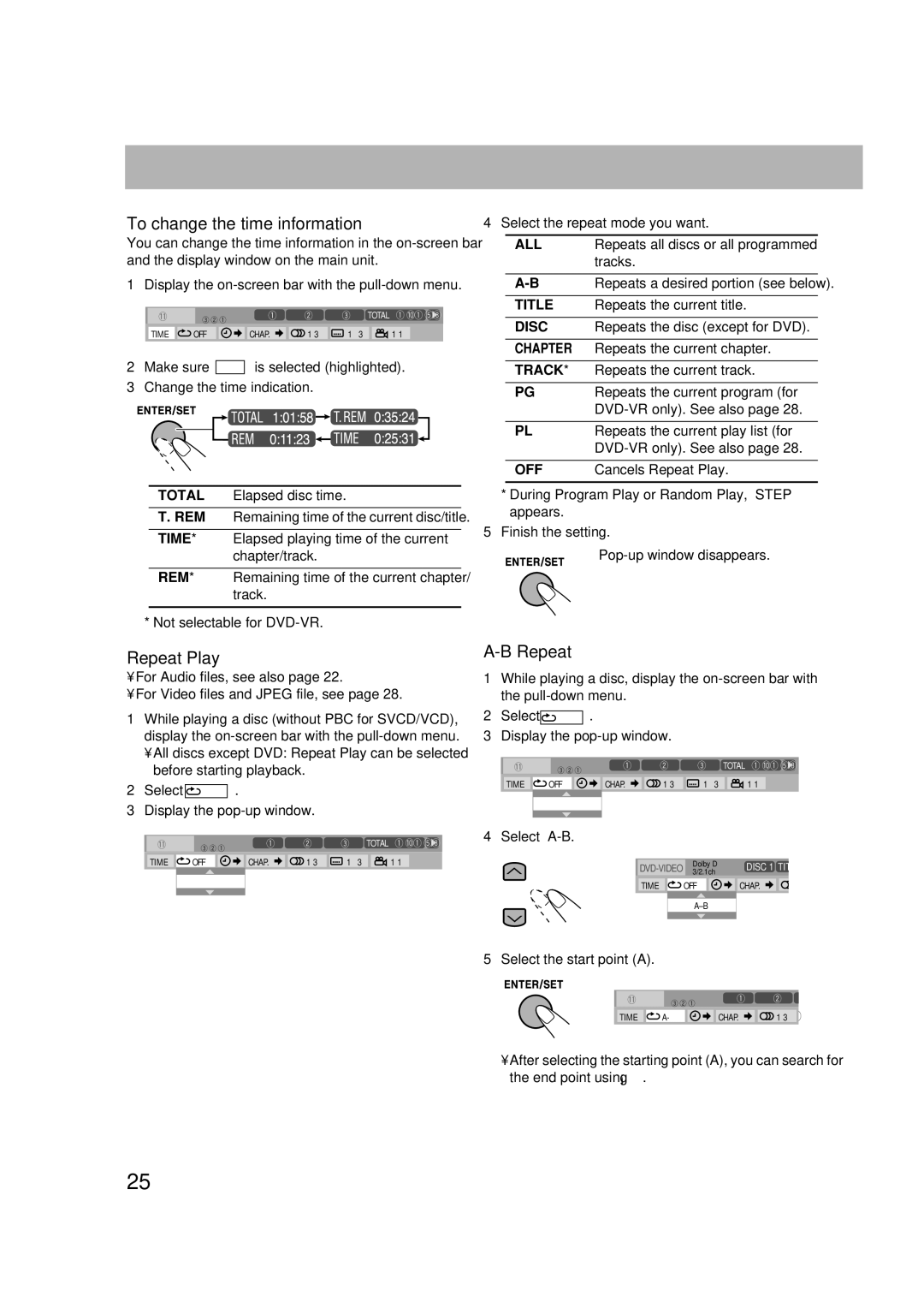 JVC CA-DXJ36 manual To change the time information 