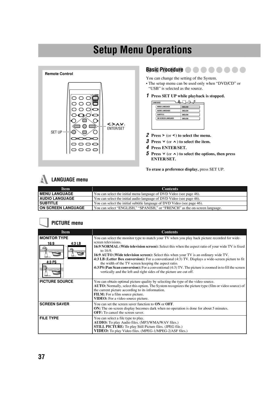 JVC CA-DXJ36 manual Video To play Video files. MPEG-1/MPEG-2/ASF files 