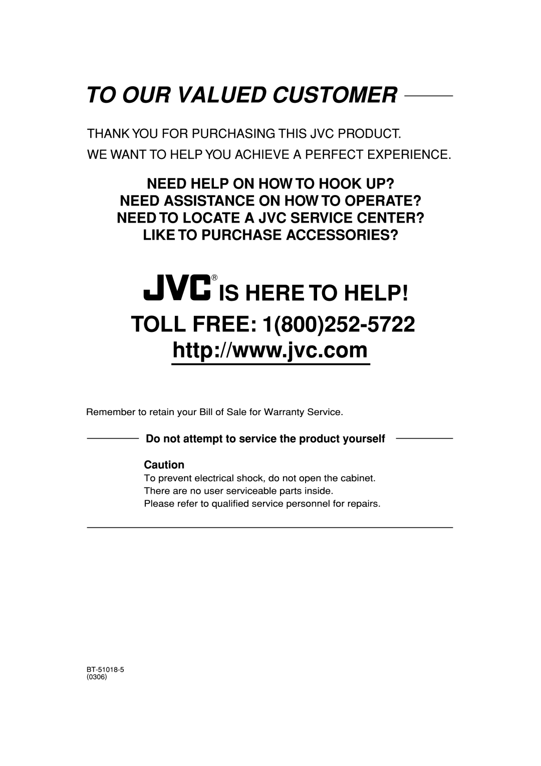 JVC CA-DXJ36 manual 