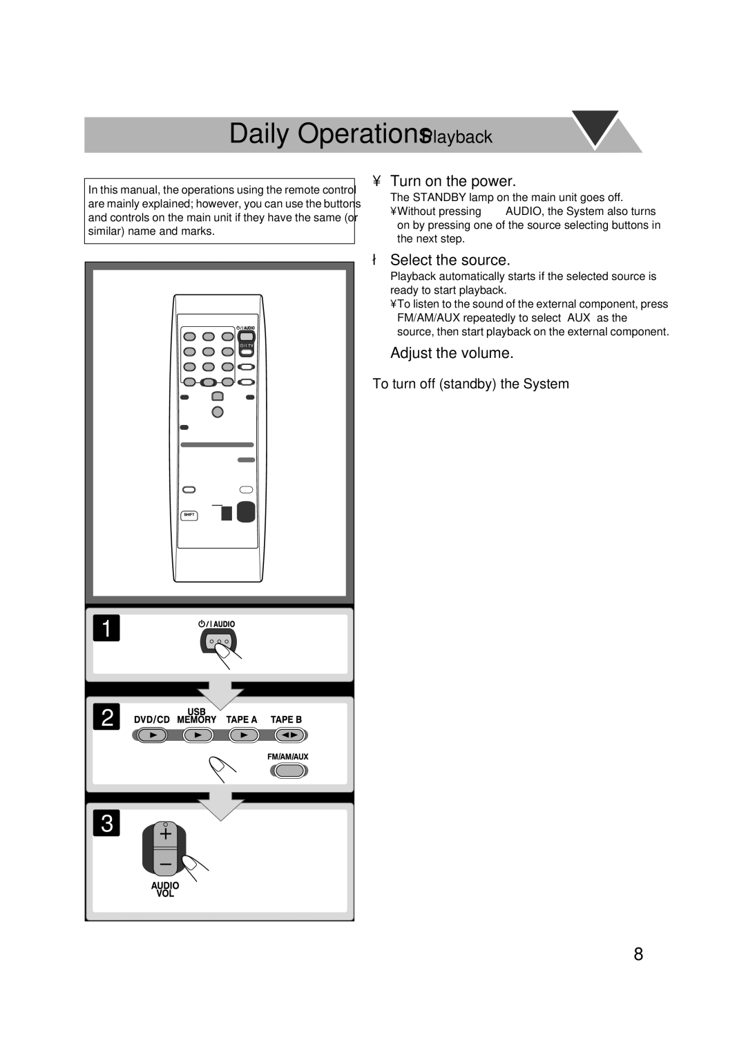 JVC CA-DXJ36 manual FM/PLAY Mode 