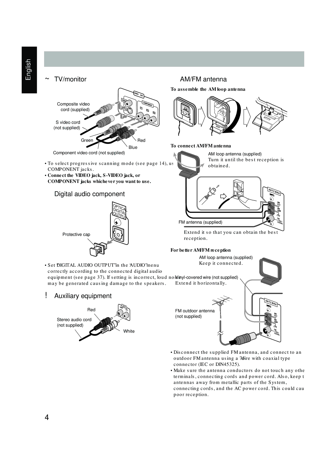 JVC CA-DXT7, CA-DXT9 manual ~ TV/monitor 