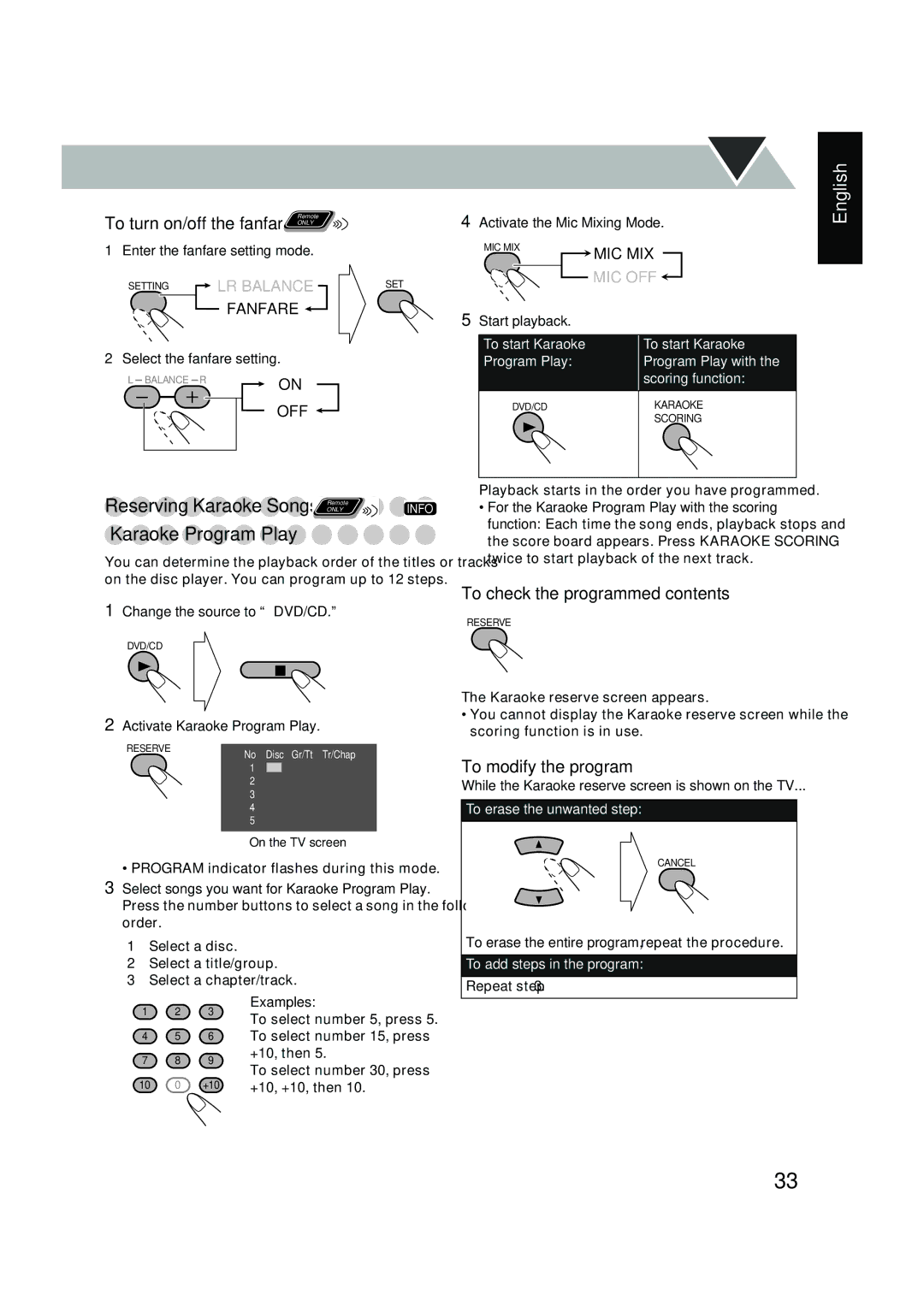 JVC CA-DXT9, CA-DXT7 manual Karaoke Program Play 