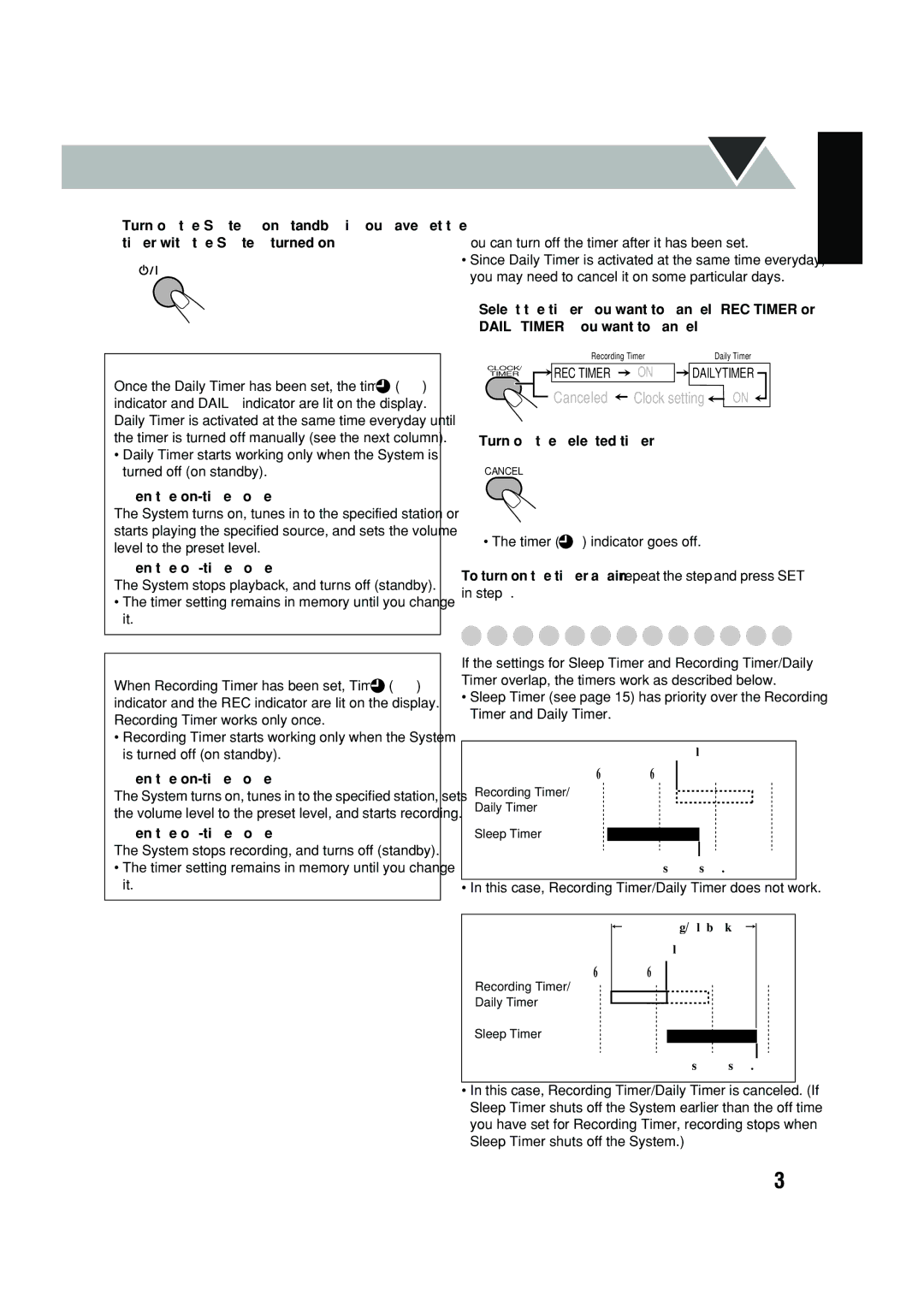 JVC CA-DXT9, CA-DXT7 manual Timer Priority 