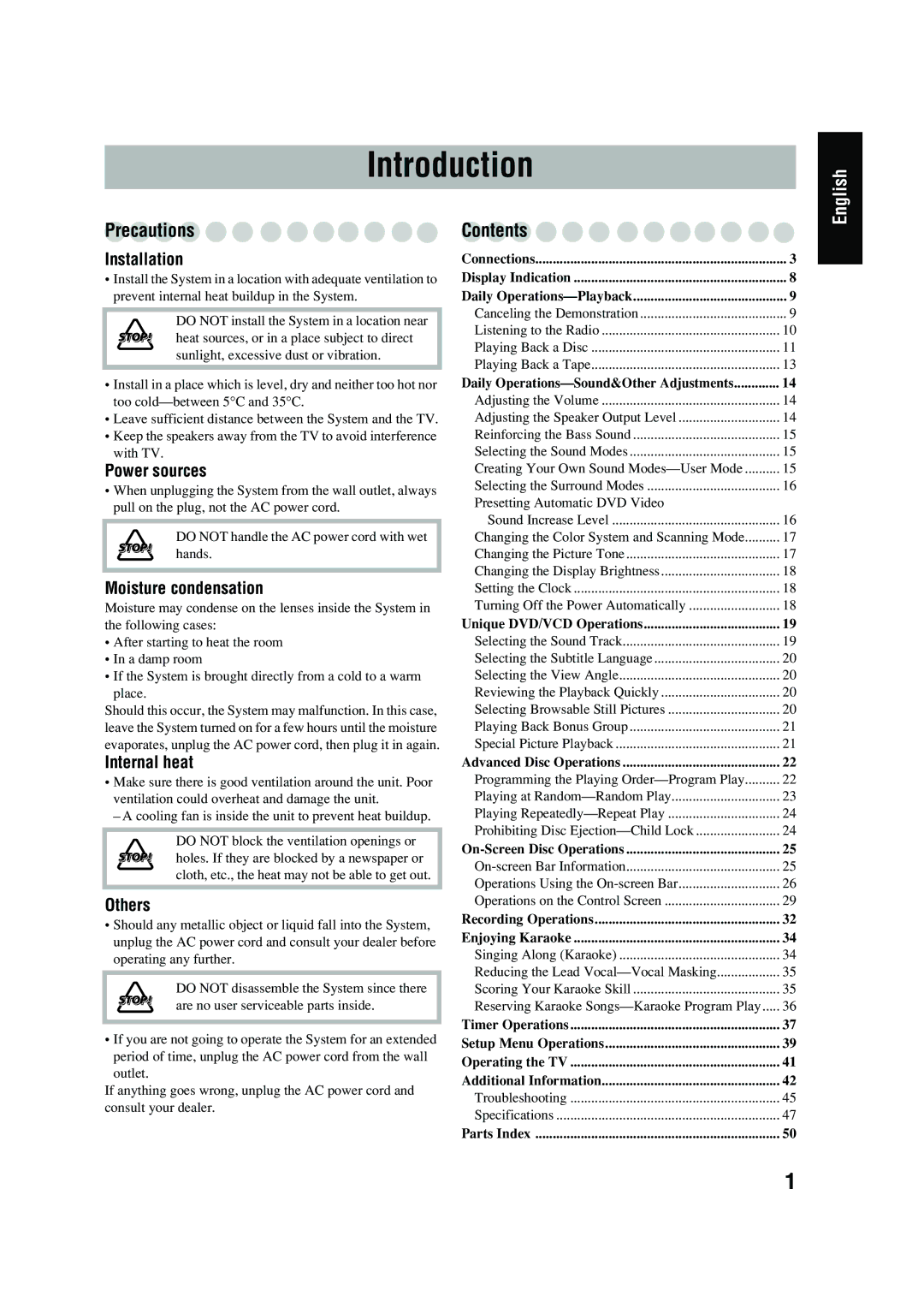 JVC CA-DXT9, CA-DXT7 manual Introduction 