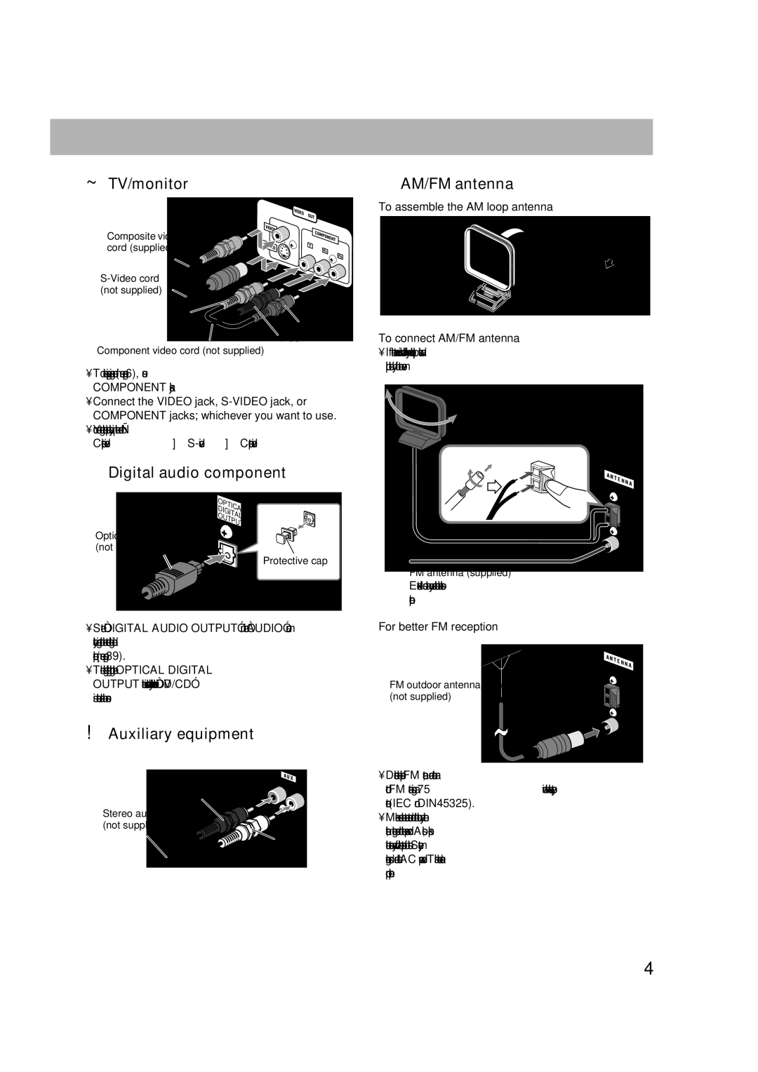 JVC CA-DXU8, CA-DXU10 manual ~ TV/monitor 