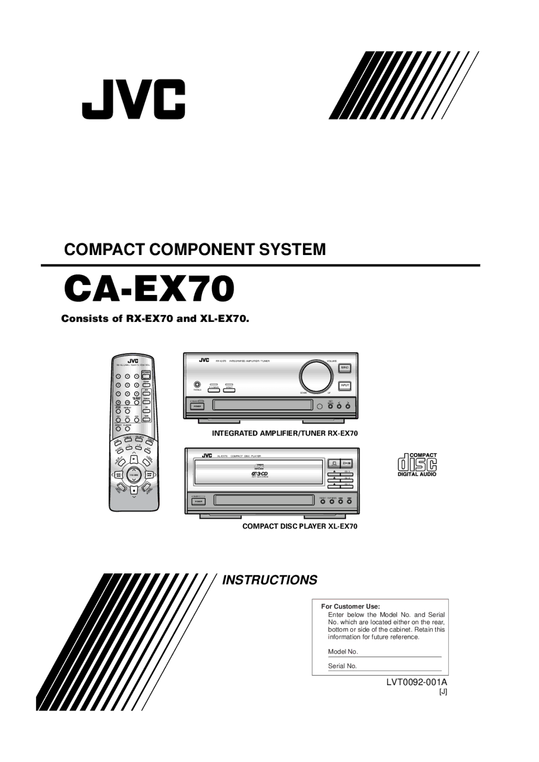 JVC CA-EX70 manual 