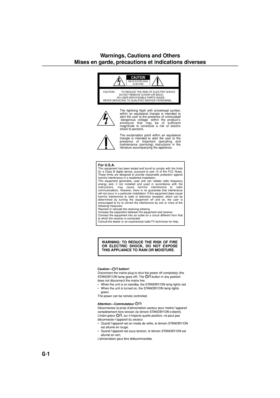 JVC CA-FSB70 manual Mises en garde, précautions et indications diverses 