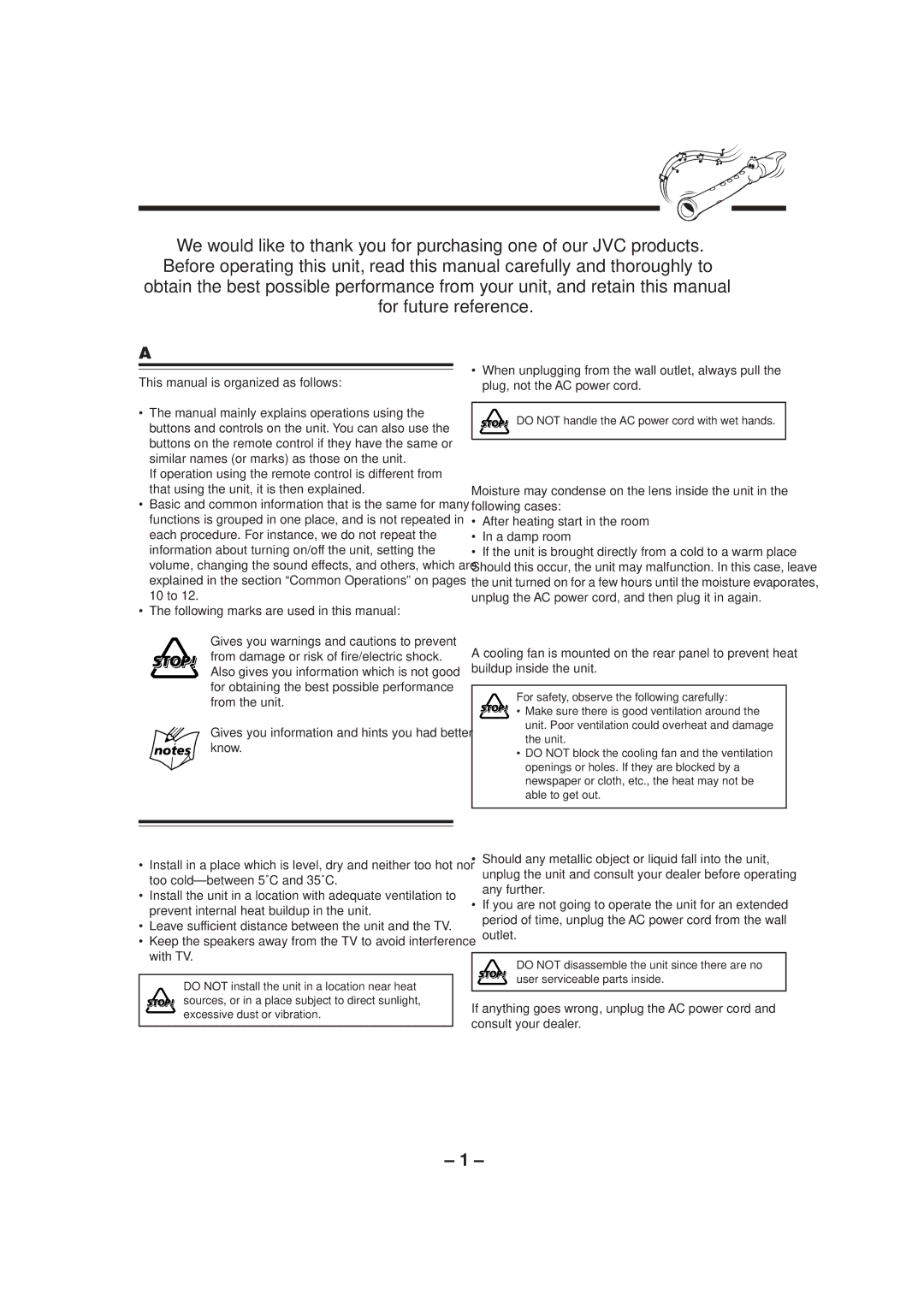 JVC CA-HXZ1R manual Introduction, About This Manual, Precautions 