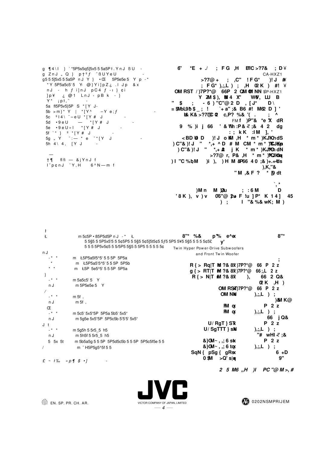 JVC CA-HXZ1R manual UFý≈ ÊËœ dOOG²K 