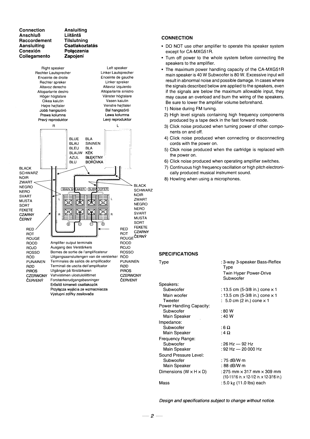 JVC CA-MXG51R manual 