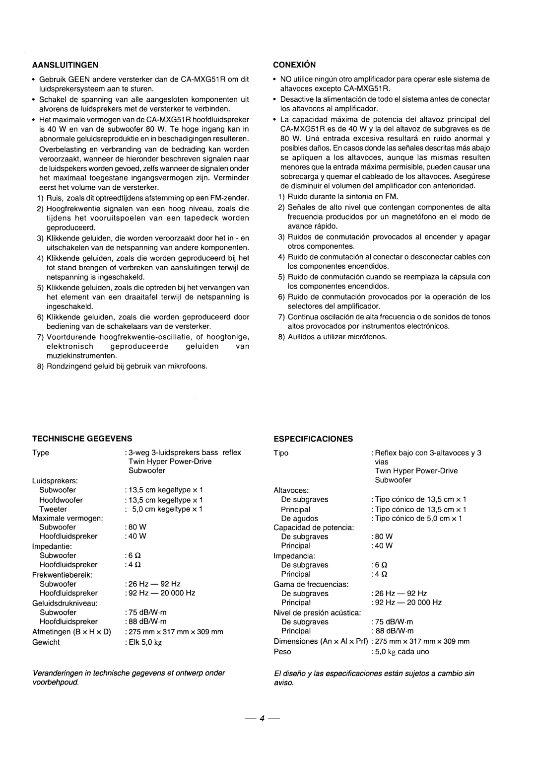 JVC CA-MXG51R manual 