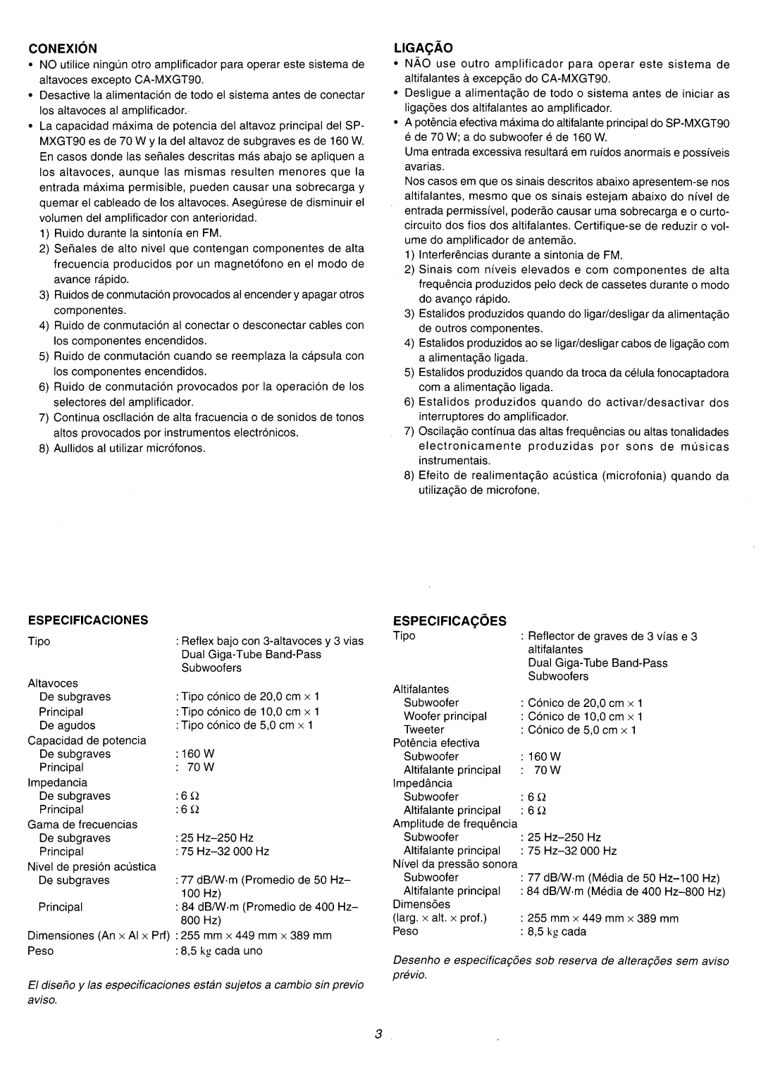 JVC CA-MXGT90, CA-MXGT80, CA-MXG70 manual 