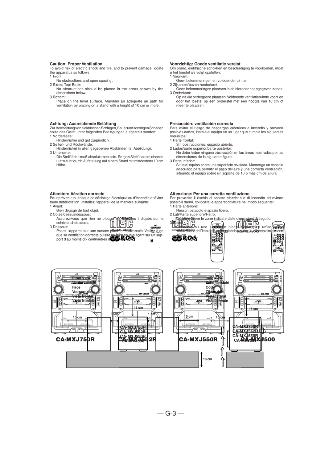 JVC manual CA-MXJ750R CA-MXJ552R CA-MXJ550R CA-MXJ500 