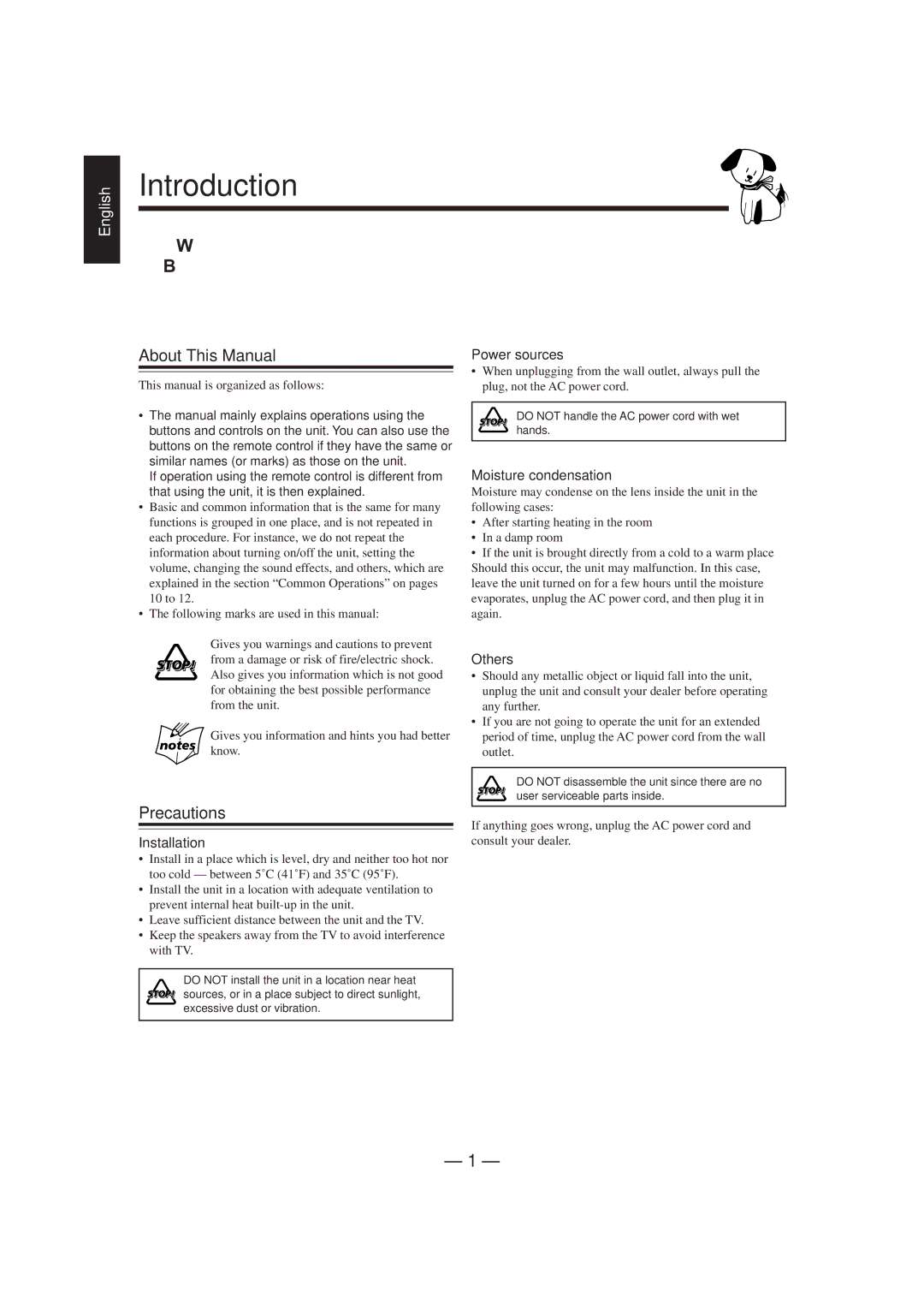 JVC CA-MXJ75R manual Introduction, About This Manual, Precautions 