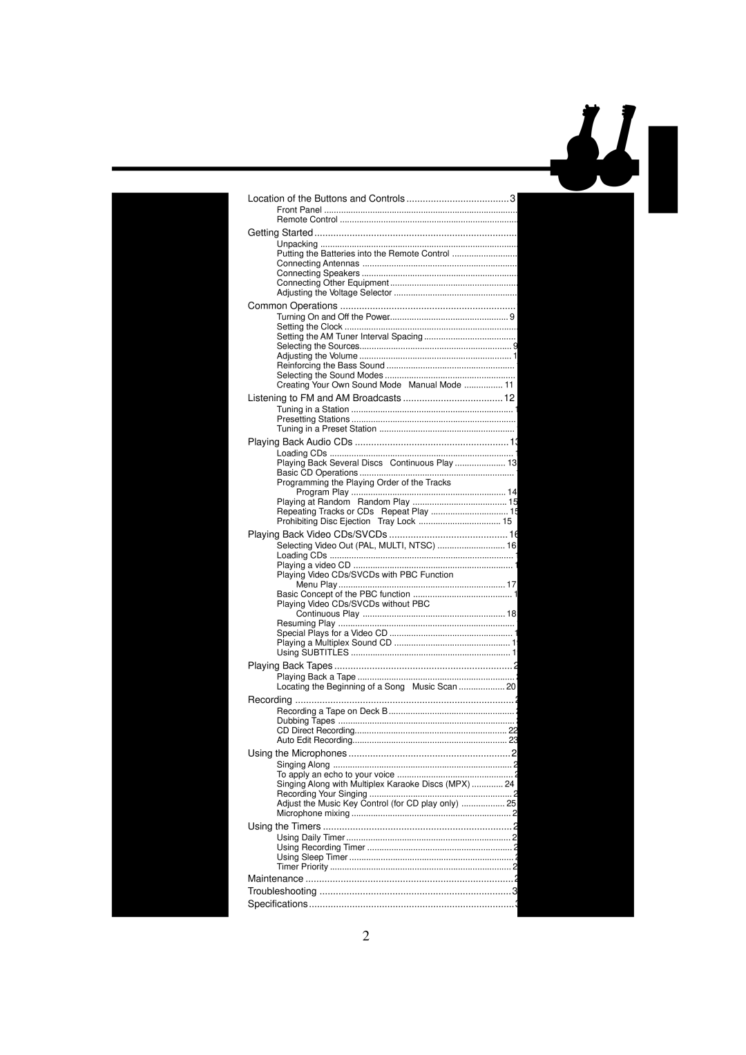 JVC CA-MXJ980V, CA-MXJ970V manual Contents 