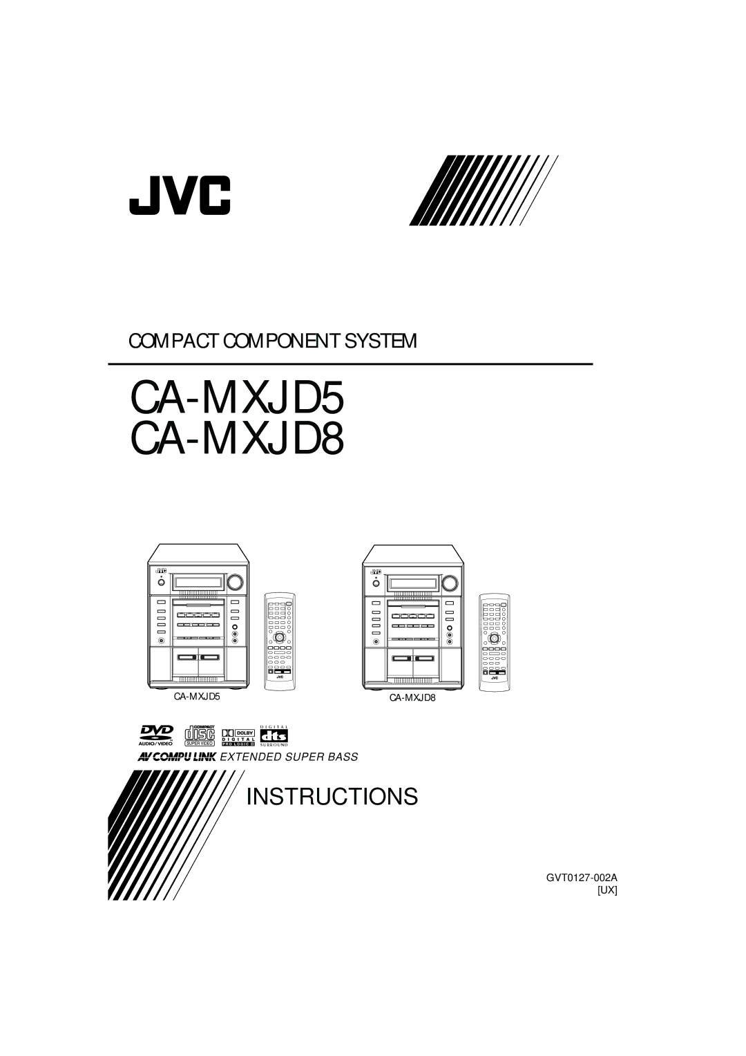 JVC CA-MXJD8UW manual GVT0127-002A UX 