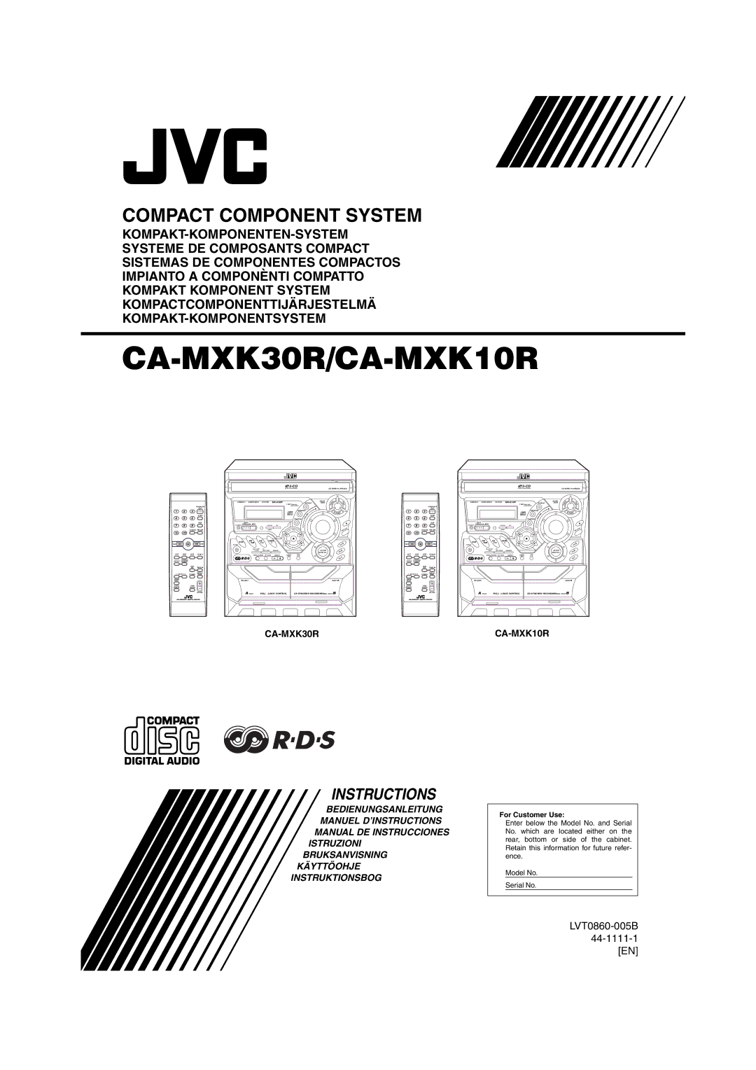 JVC manual CA-MXK30R/CA-MXK10R 