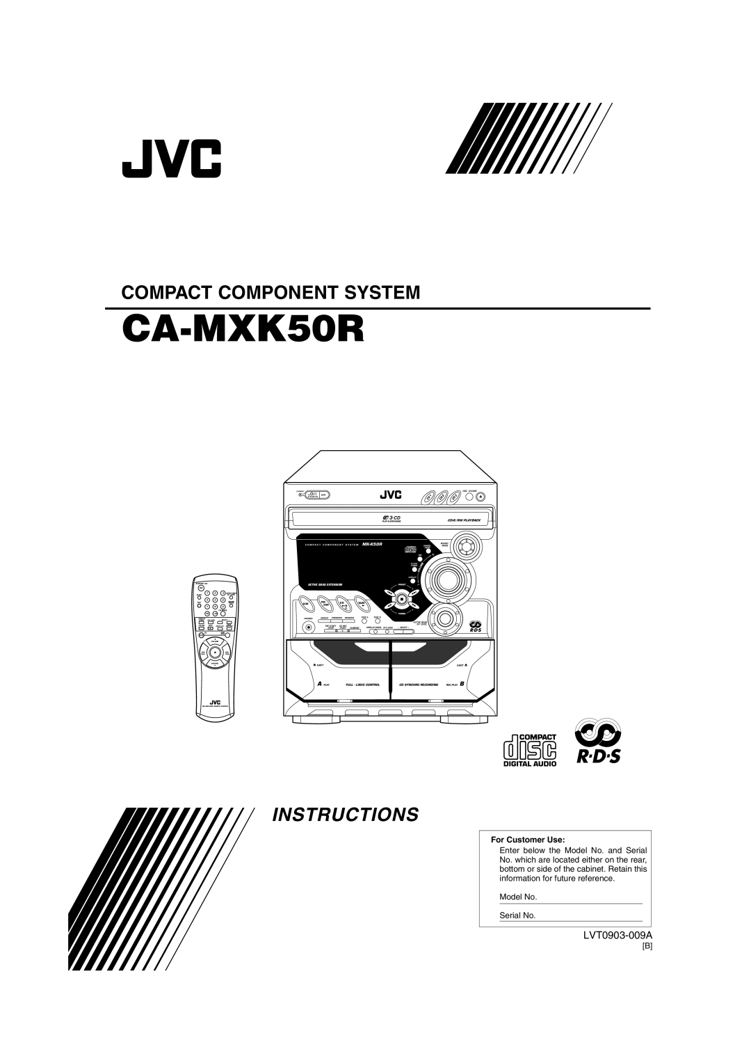 JVC CA-MXK50R manual 