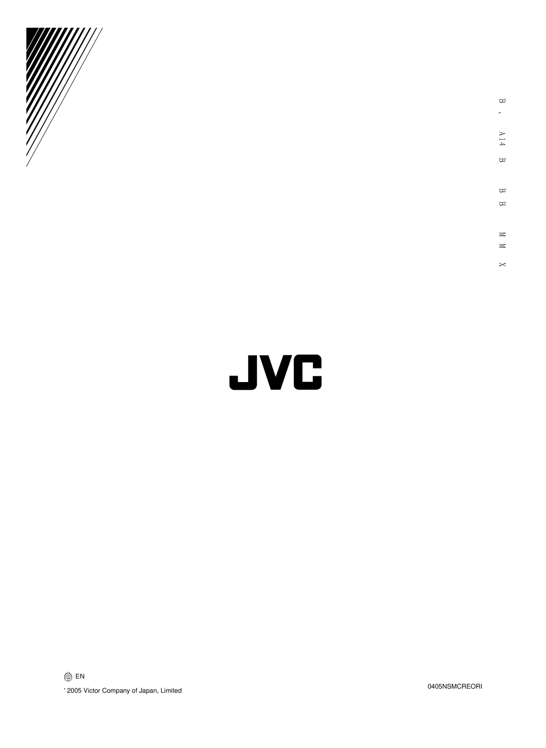 JVC manual CA-MXKB25 Compact Component System, 0405NSMCREORI 