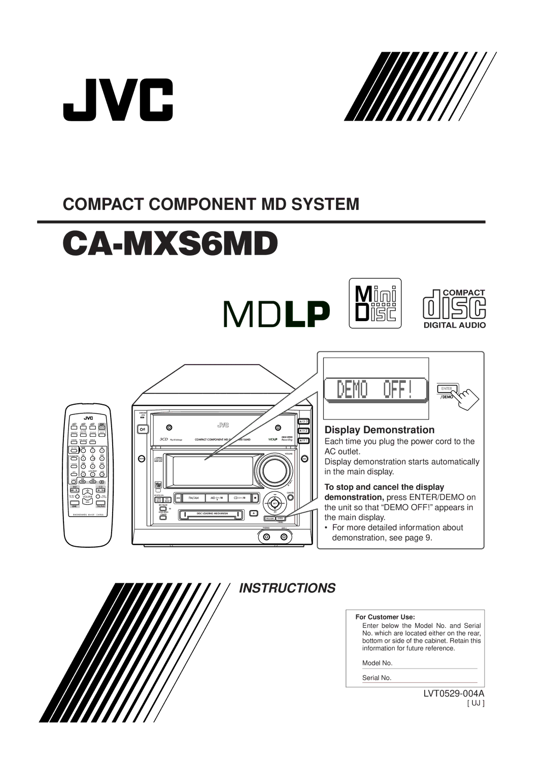 JVC CA-MXS6MD manual 