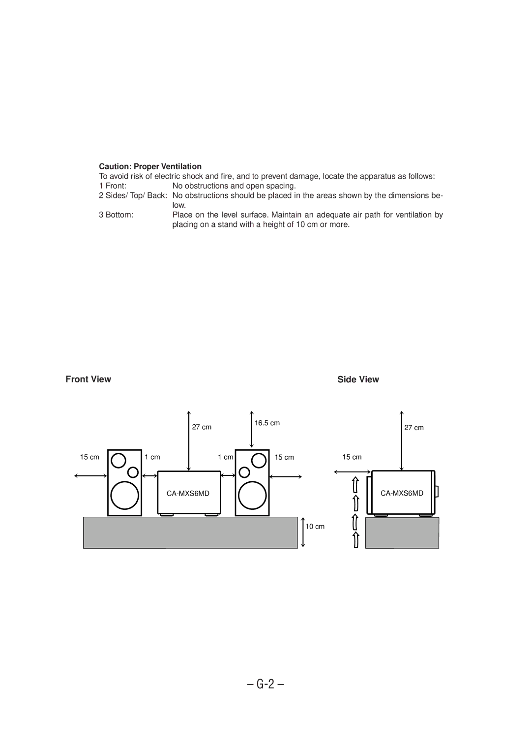 JVC CA-MXS6MD manual Front View 