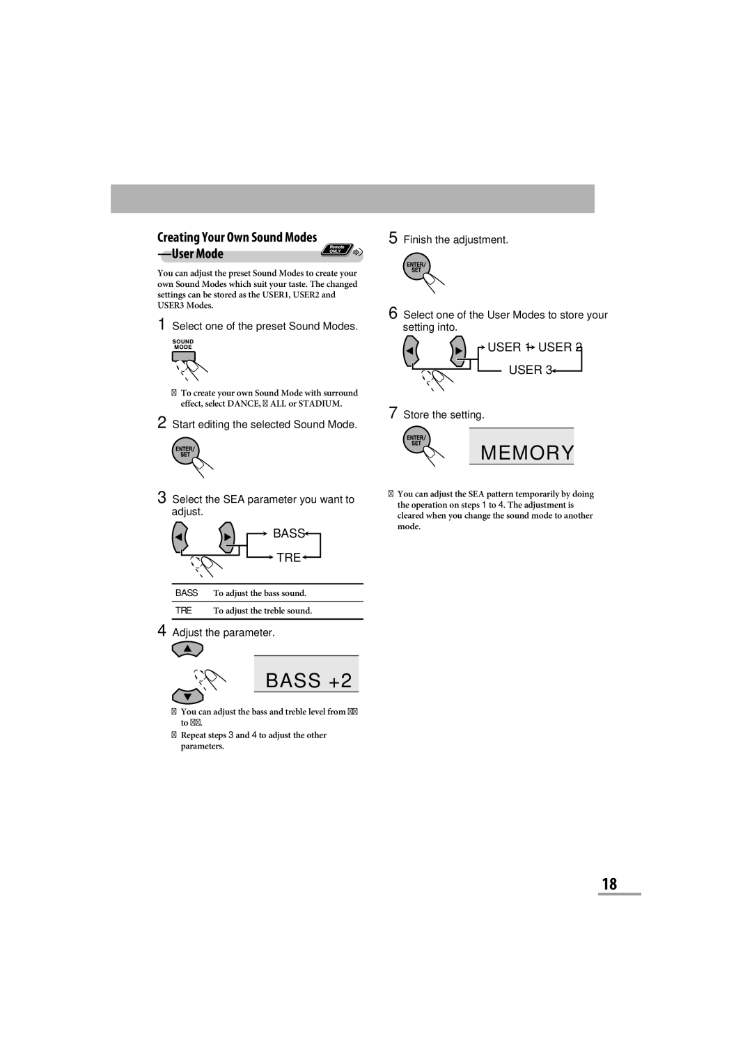 JVC CA-NXG9 manual Memory 