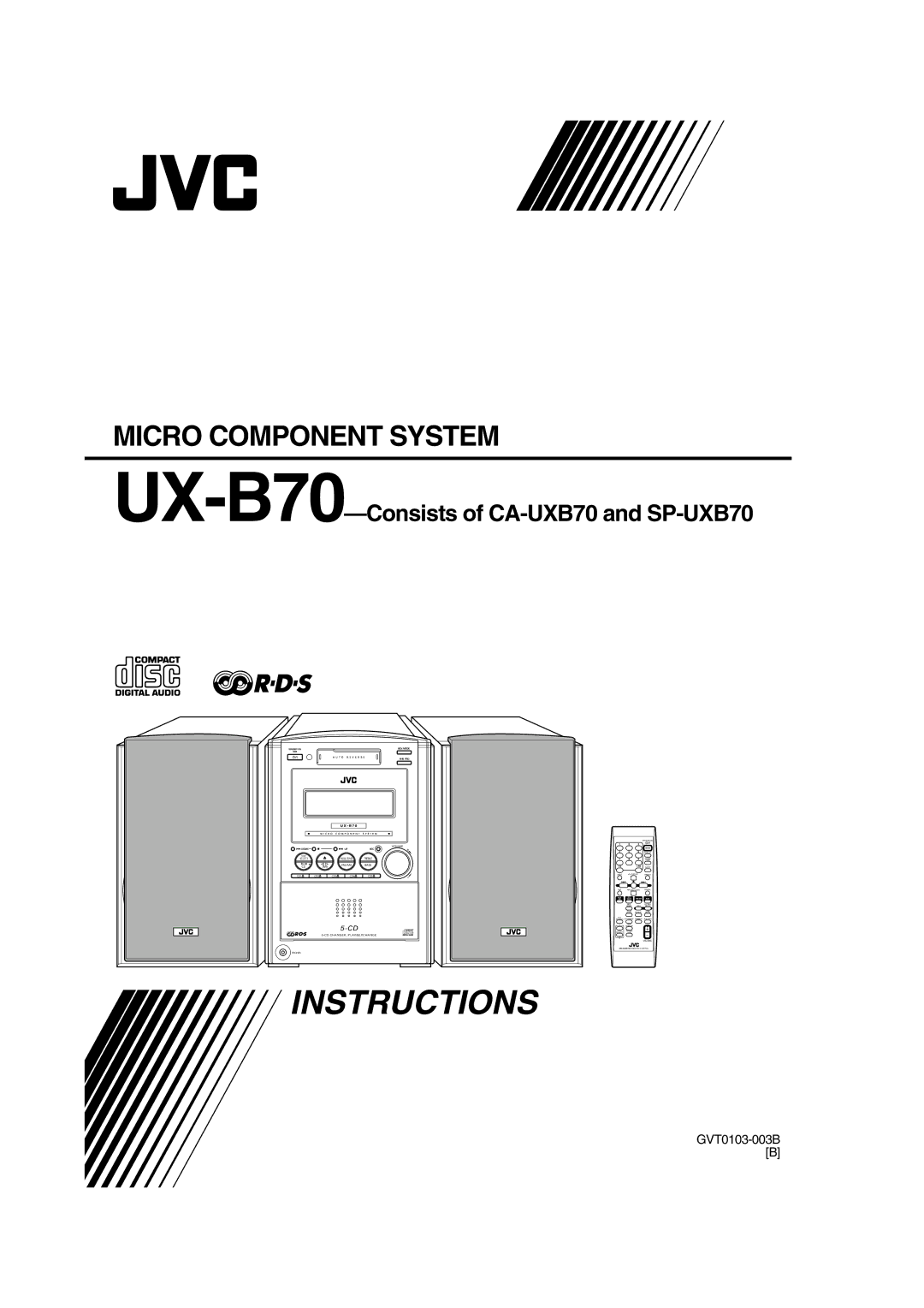 JVC SP-UXB70, CA-UXB70 manual Instructions 