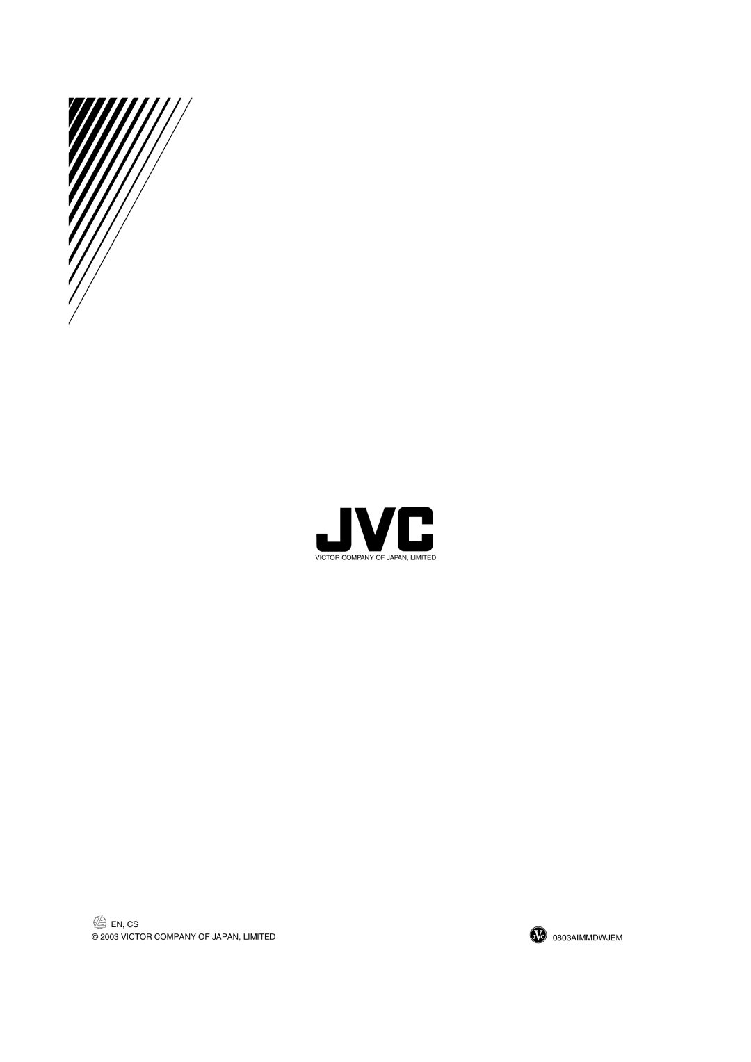 JVC CA-UXJ55MD, GVT0104-002A manual EN, CS Victor Company of JAPAN, Limited 0803AIMMDWJEM 