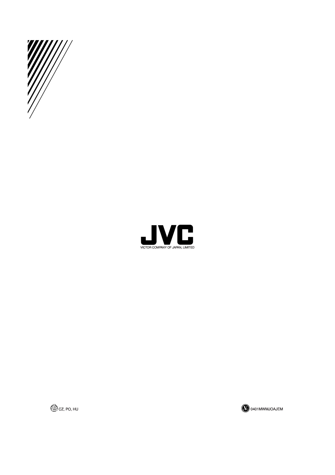JVC CA-UXP5R, SP-UXP3, UX-P3R, UX-P5R, CA-UXP3R manual Cz, Po, Hu, 0401MWMJOAJEM, Victor Company Of Japan, Limited 