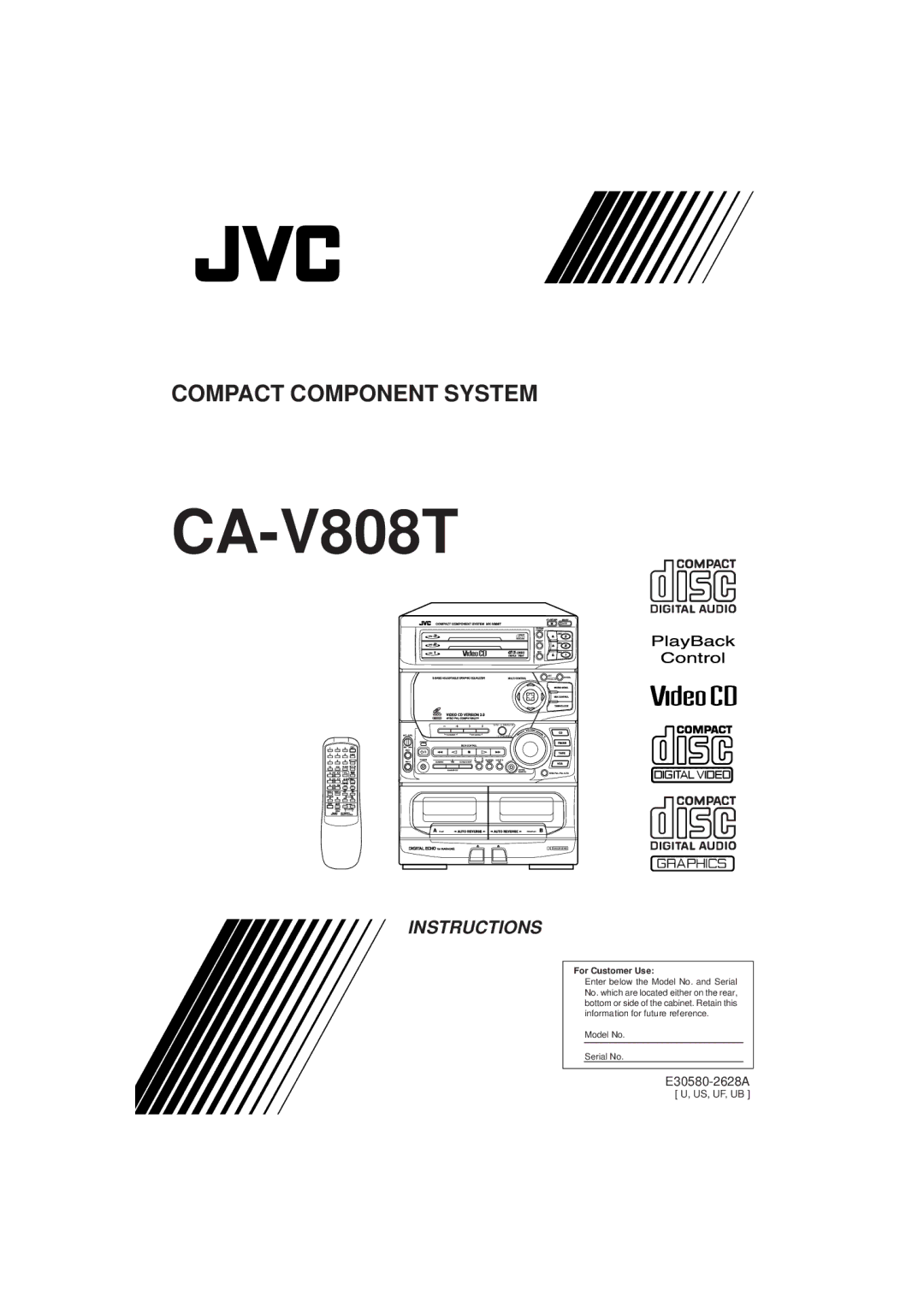 JVC CA-V808T manual 