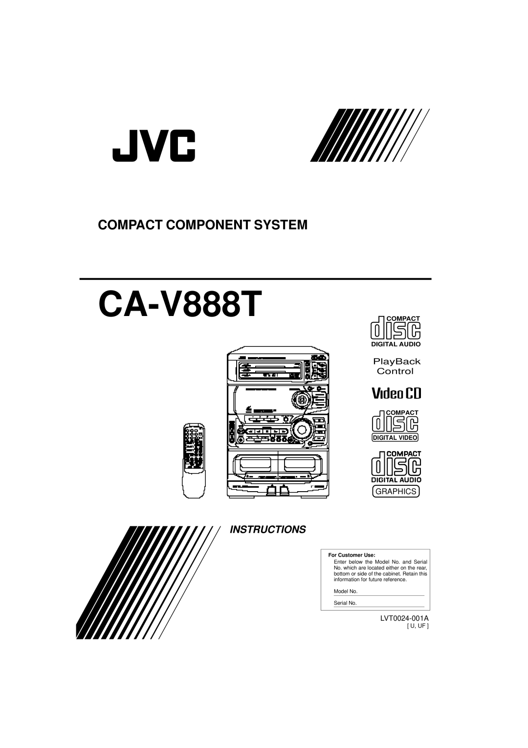 JVC CA-V888T manual 