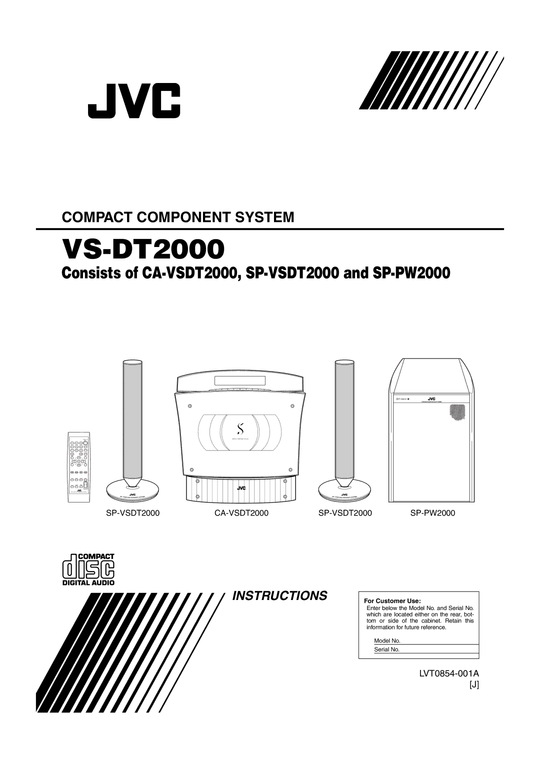 JVC SP-PW2000, CA-VSDT2000, SP-VSDT2000 manual VS-DT2000 