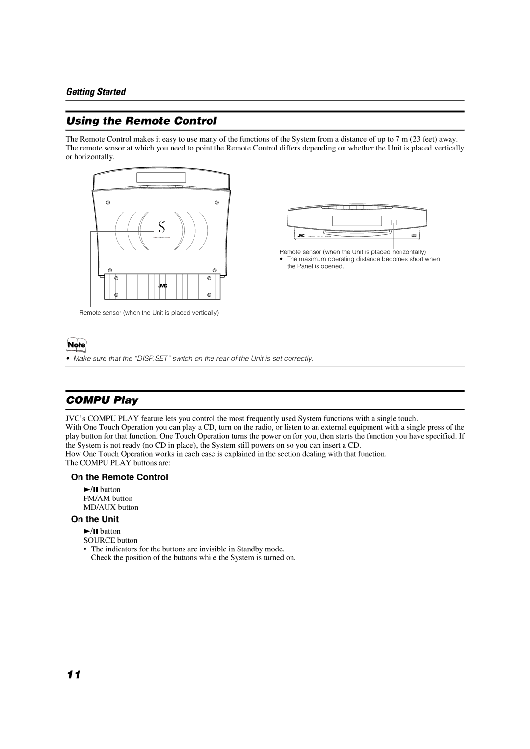 JVC SP-VSDT2000, CA-VSDT2000, SP-PW2000 manual Using the Remote Control, Compu Play 