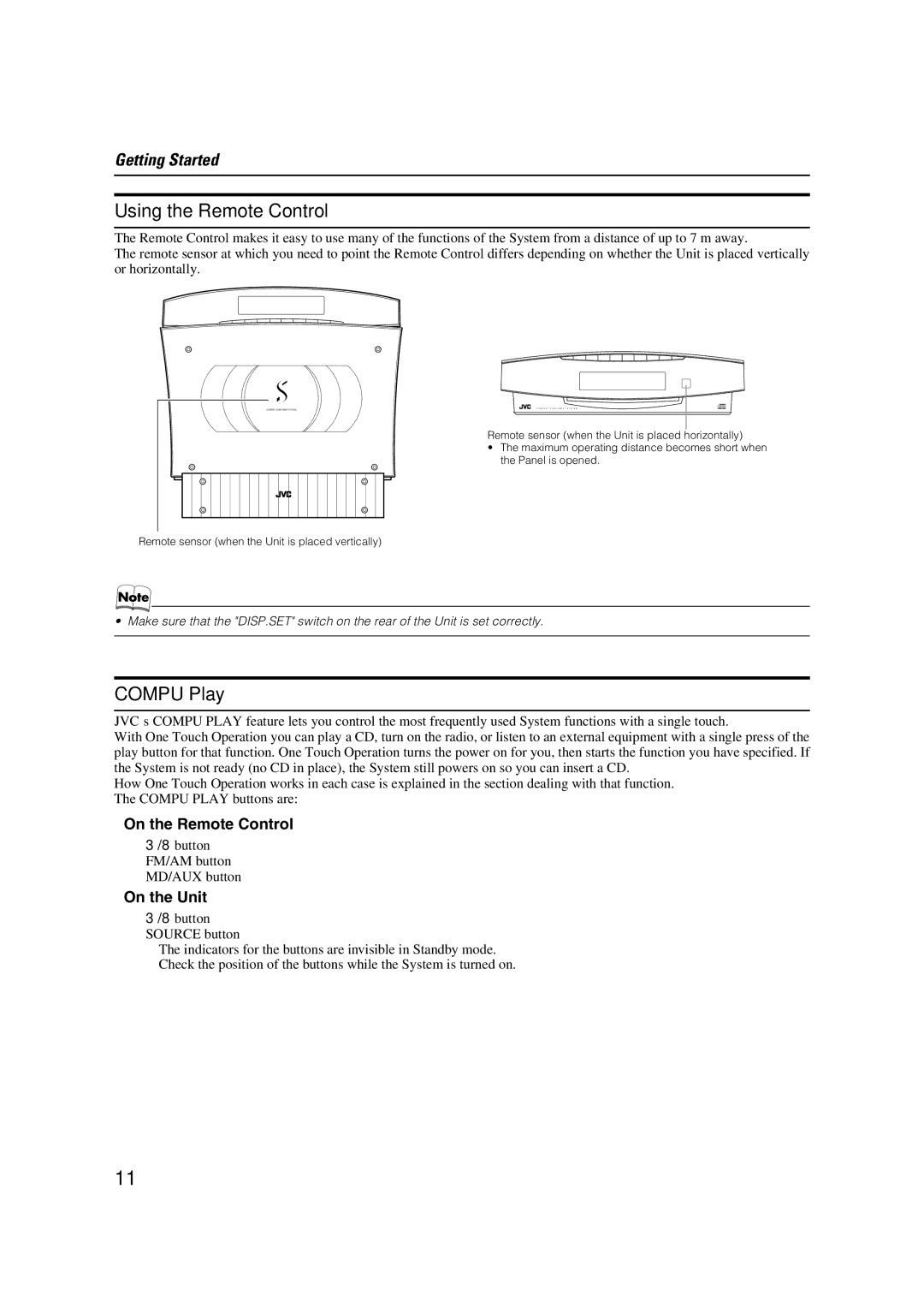 JVC SP-VSDT6, CA-VSDT9R, CA-VSDT6R, CA-VSDT7R, SP-VSDT9 manual Using the Remote Control, Compu Play 