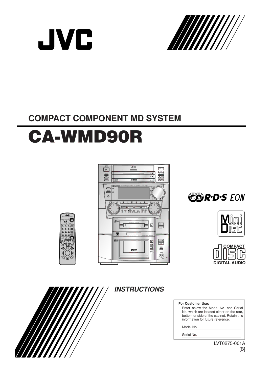 JVC CA-WMD90R manual 