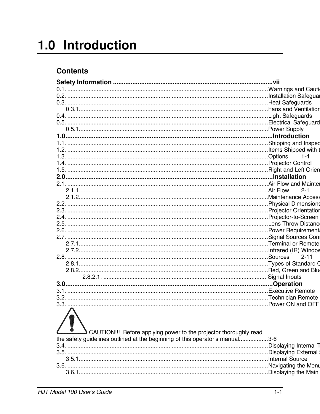 JVC CB100 manual Introduction, Contents 