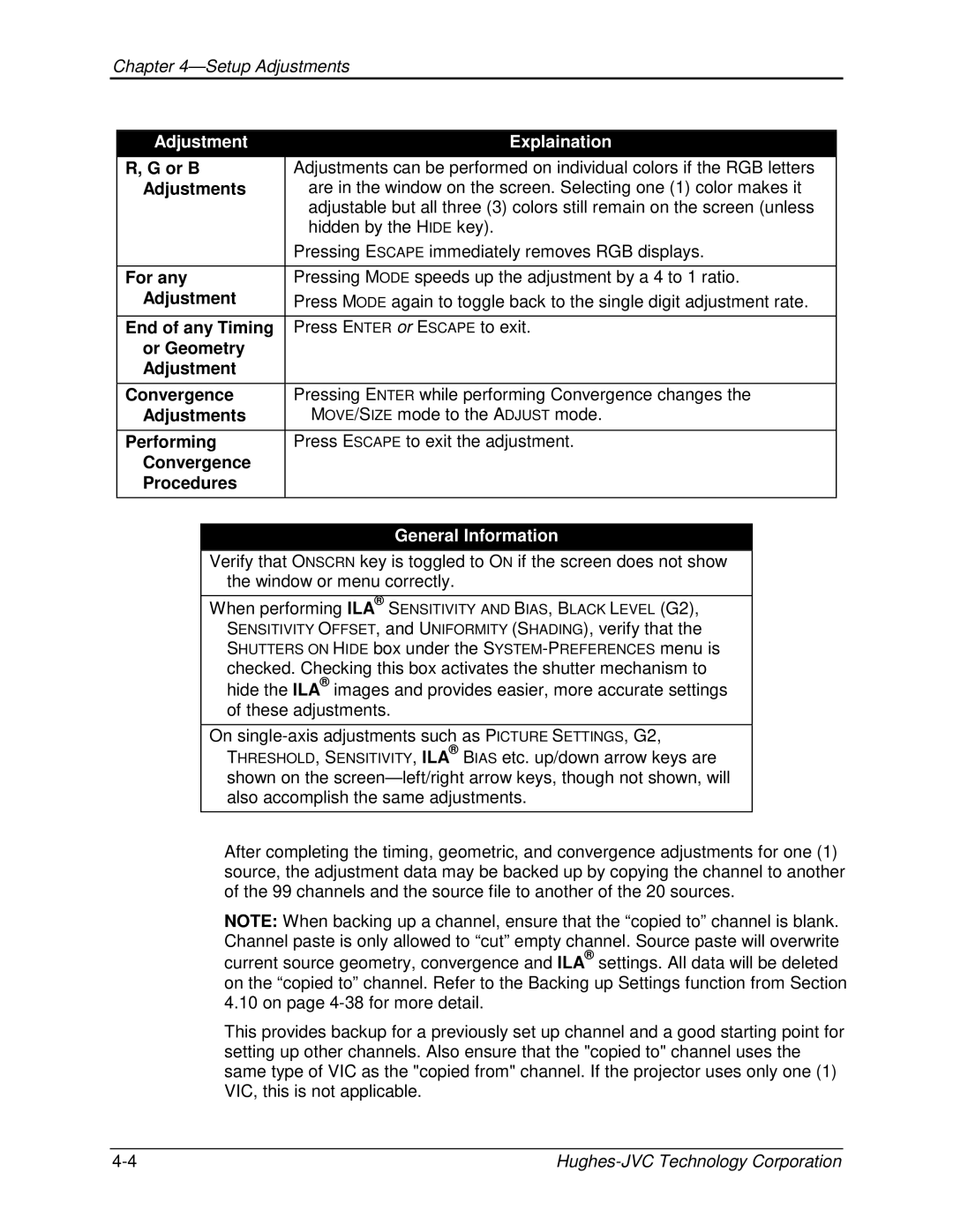 JVC CB100 manual Adjustment Explaination, General Information 