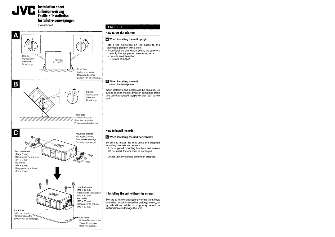 JVC CH-X1500 user service 